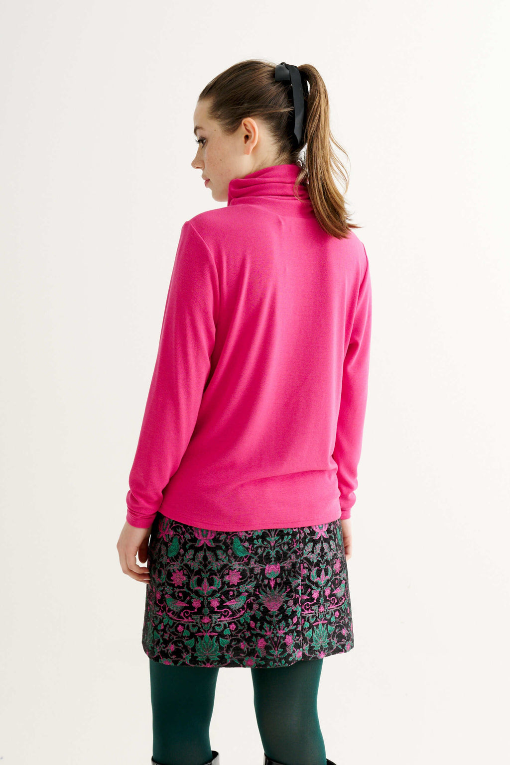 Cameron Polo Neck Jersey top - Pink