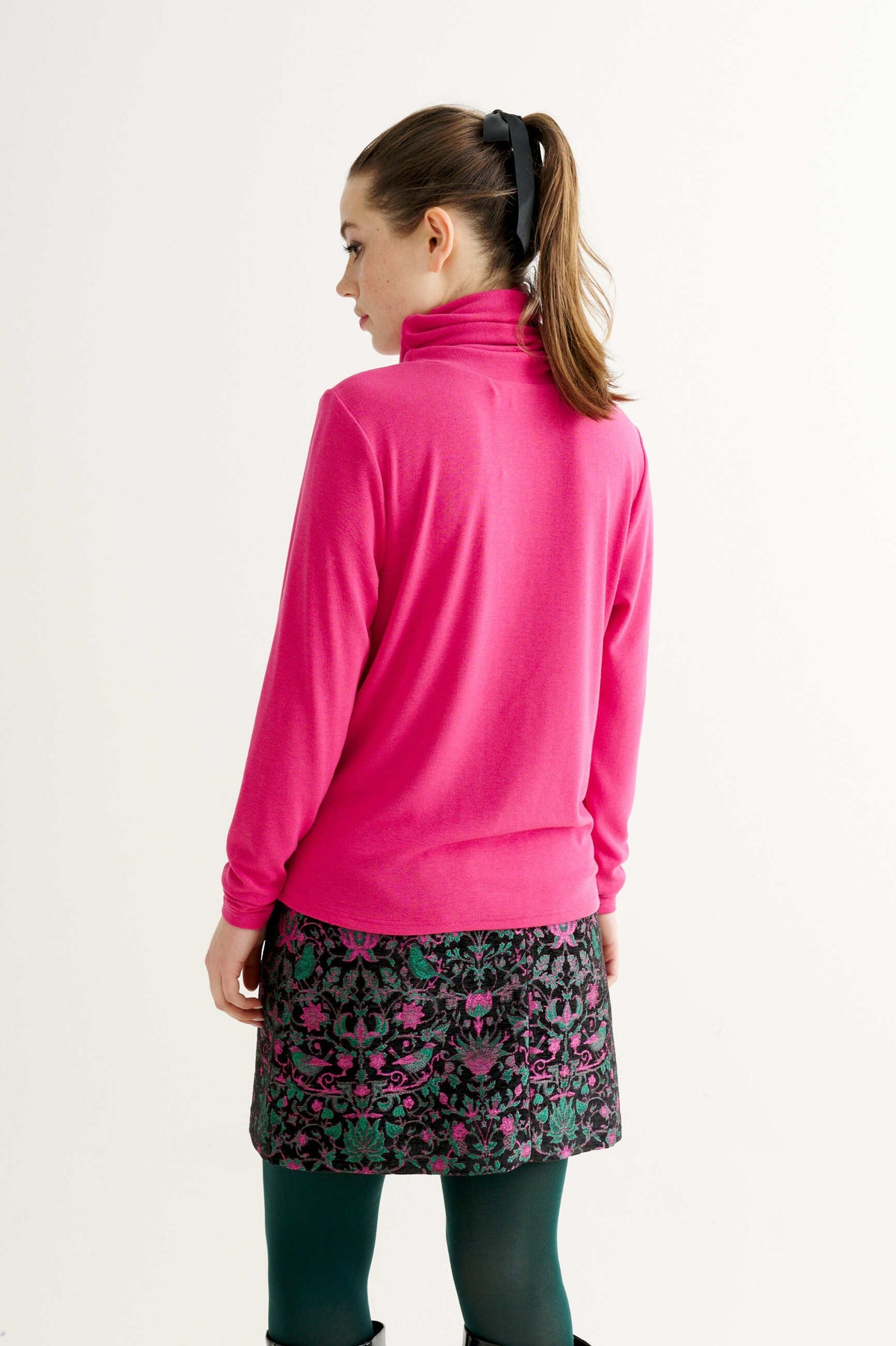 Cameron Polo Neck Jersey top - Pink