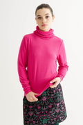 Cameron Polo Neck Jersey top - Pink