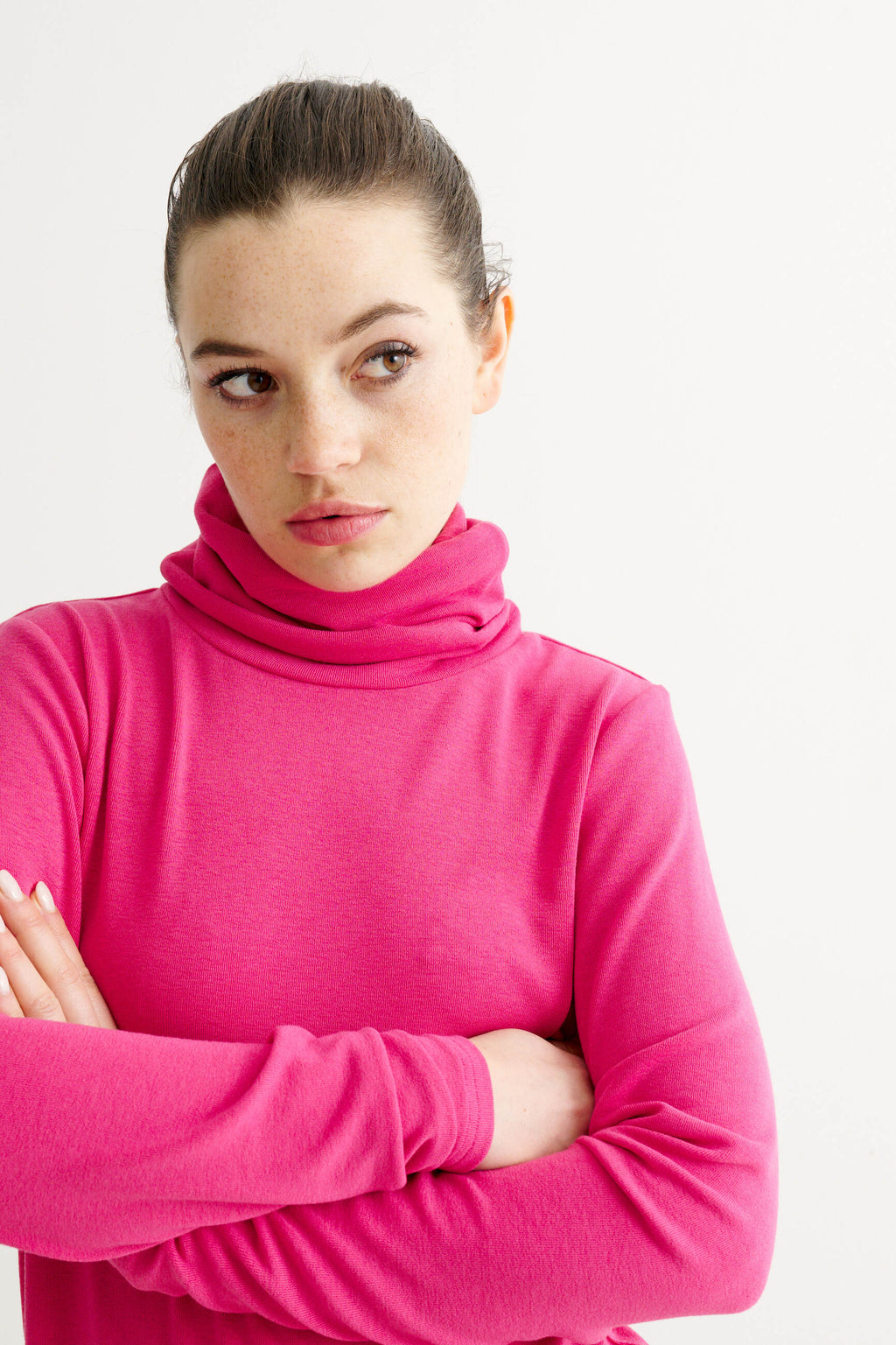 Cameron Polo Neck Jersey top - Pink