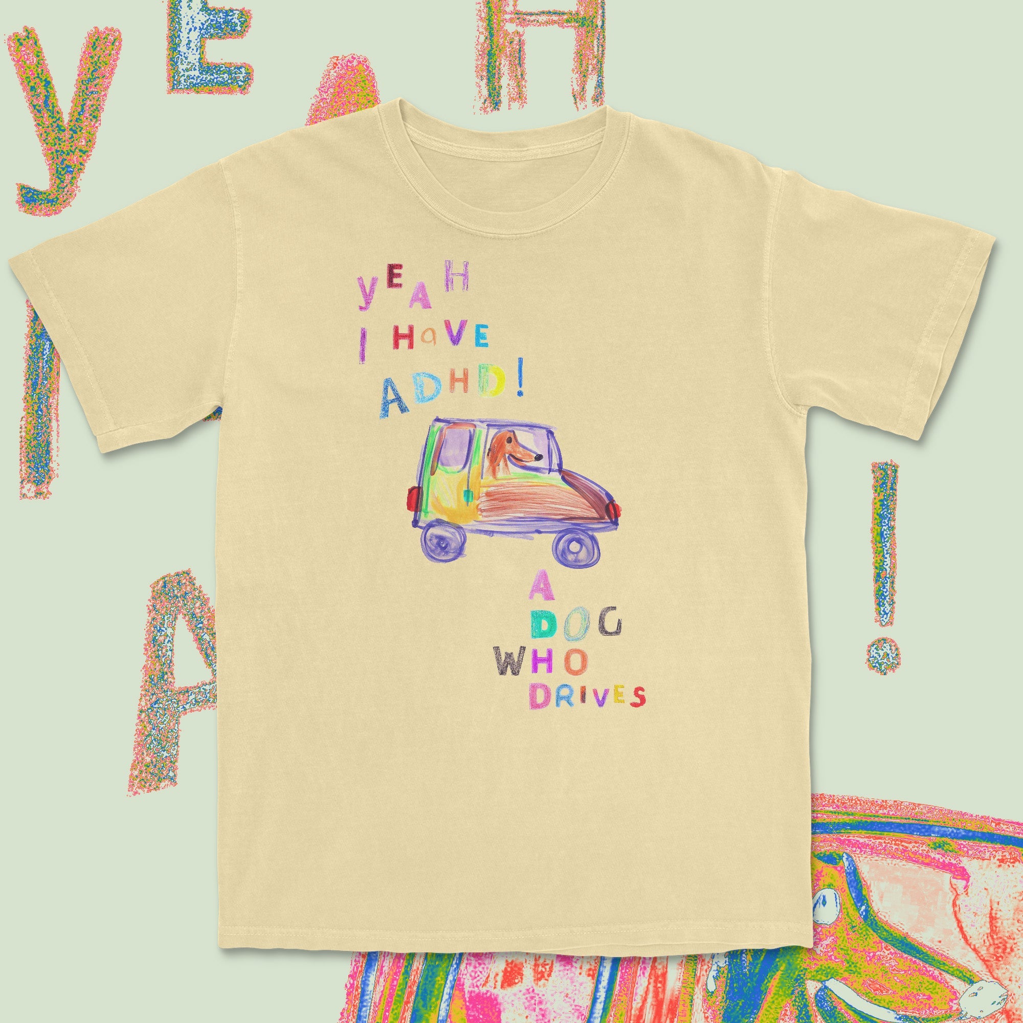 a dog who drives - t-shirt Butter