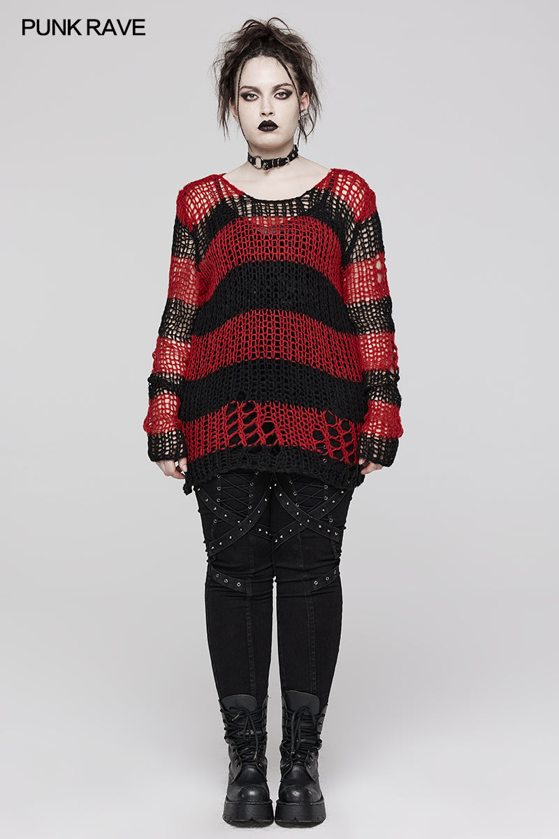 Punk Rave Cosima Knit Sweater - Red