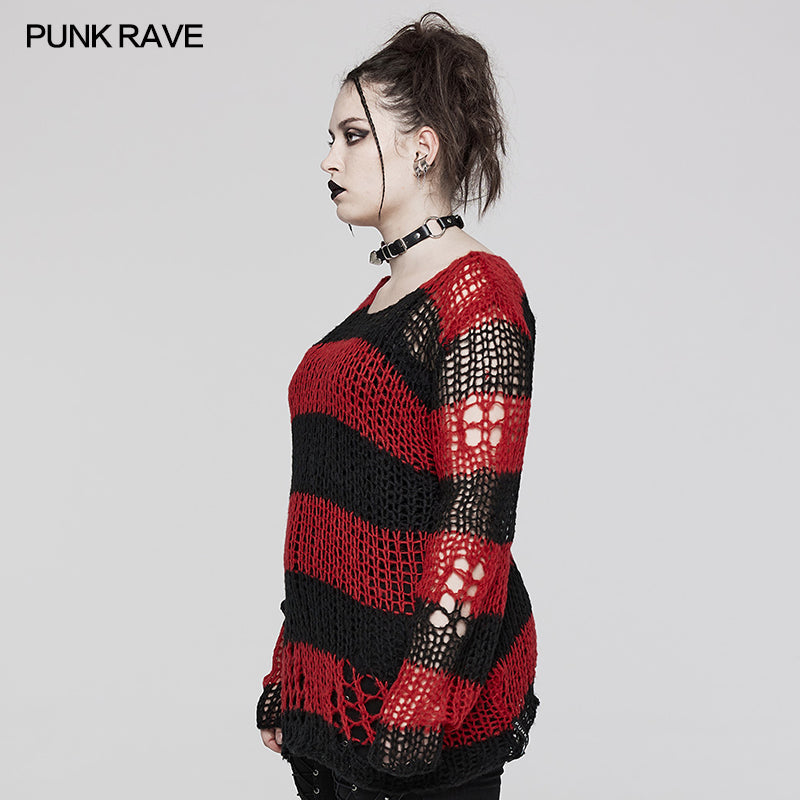 Punk Rave Cosima Knit Sweater - Red