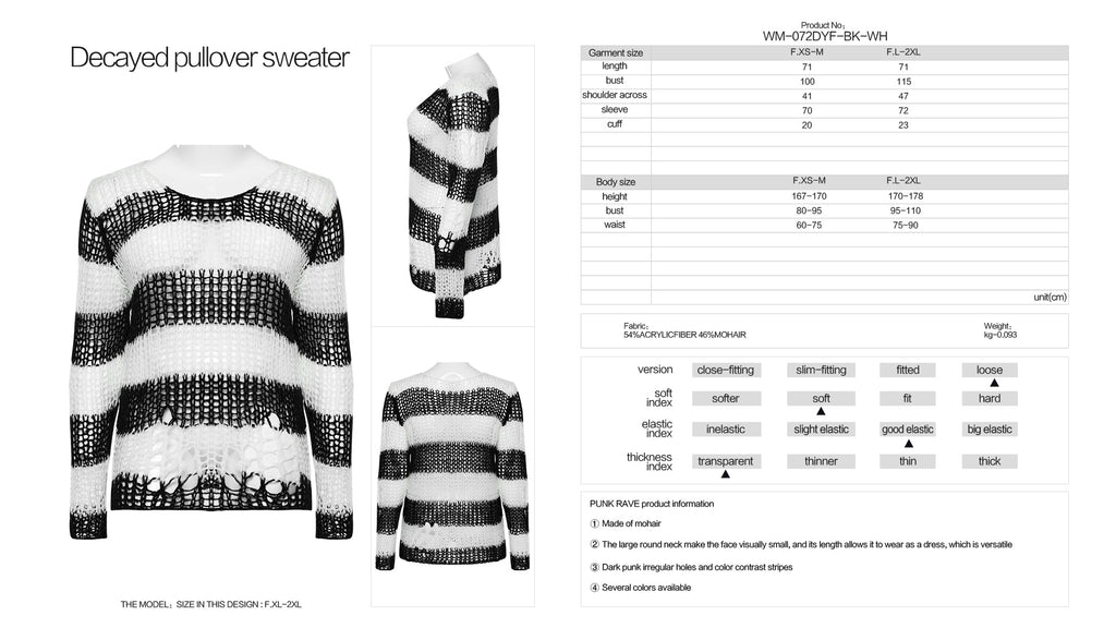 Punk Rave Cosima Knit Sweater - White