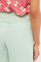 Louche Dora Summer Gingham Shorts In Mint