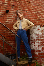 Vintage Lee Straight/Tapered Mom Jeans Dark Blue