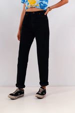 Vintage Wrangler Straight/Tapered Mom Jeans Black