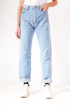 Vintage Wrangler Straight/Tapered Mom Jeans Light Blue