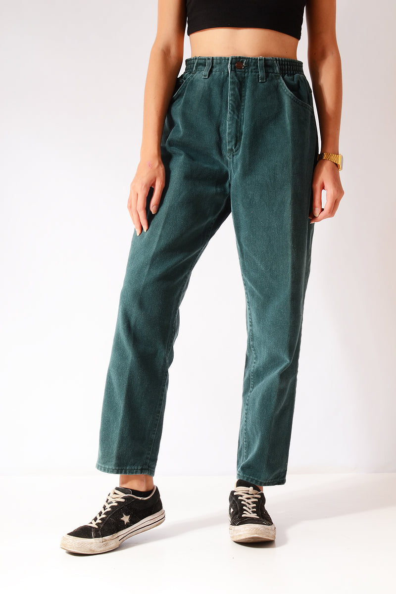 Vintage Lee Straight/Tapered Mom Jeans Green