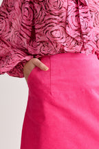 Dylan Babycord Mini Skirt - Pink