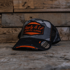 Grey Camo Diamond Trucker Hat