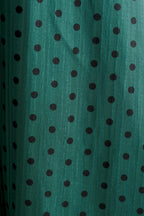 Dixie Spot Print Bubble Hem Midi Skirt - Forest Green