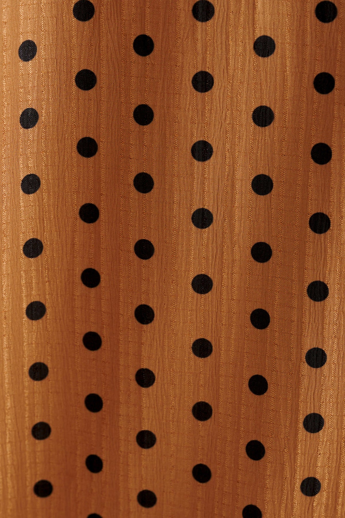 Dixie Spot Print Bubble Hem Midi Skirt - Toffee