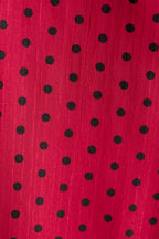 Dixie Spot Print Bubble Hem Midi Skirt - Wine