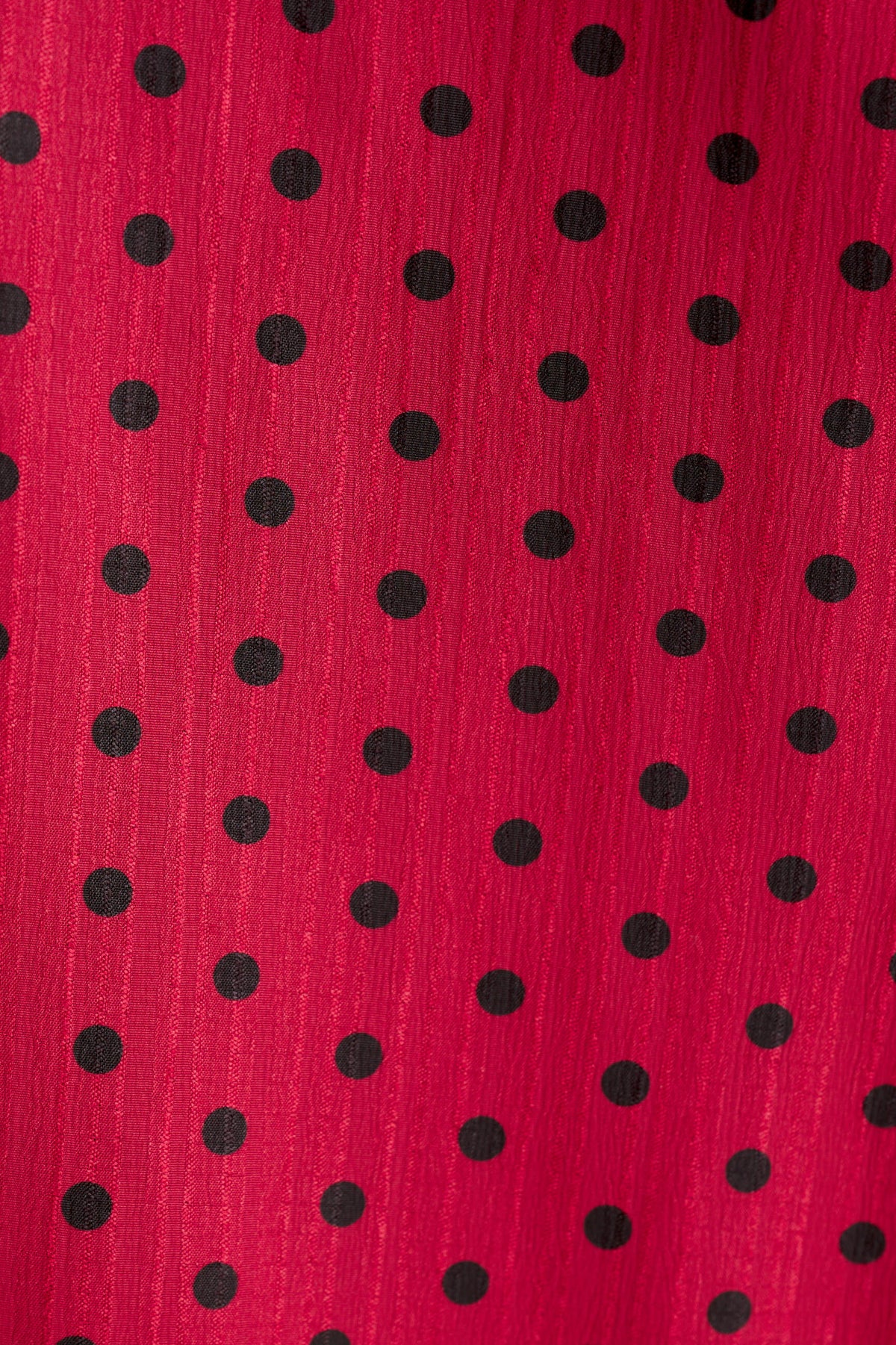 Dixie Spot Print Bubble Hem Midi Skirt - Wine