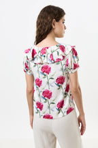 Eloise Loveflower Print Puff Sleeve Blouse