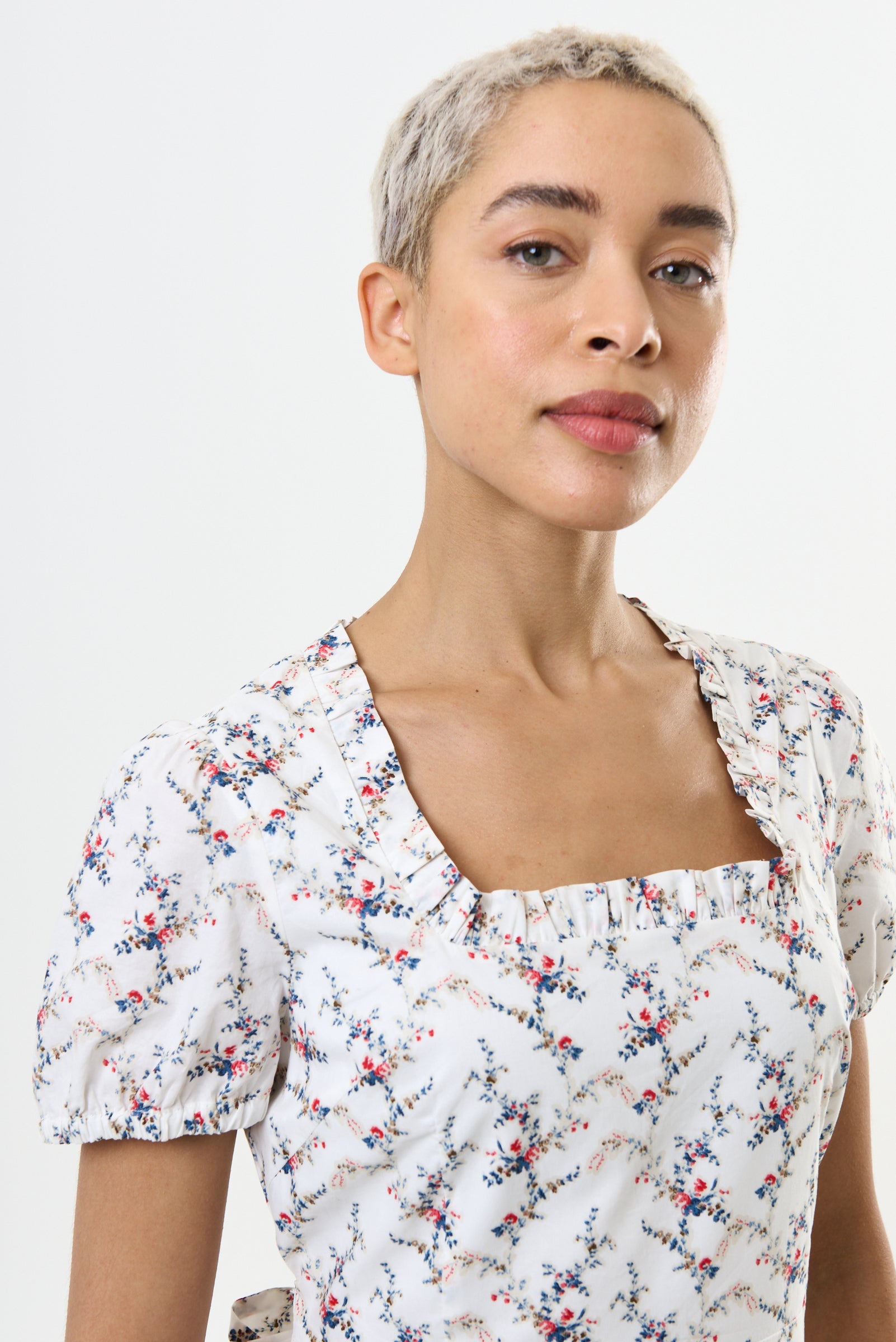 Elois Regency Print Empire Waist Midaxi Dress