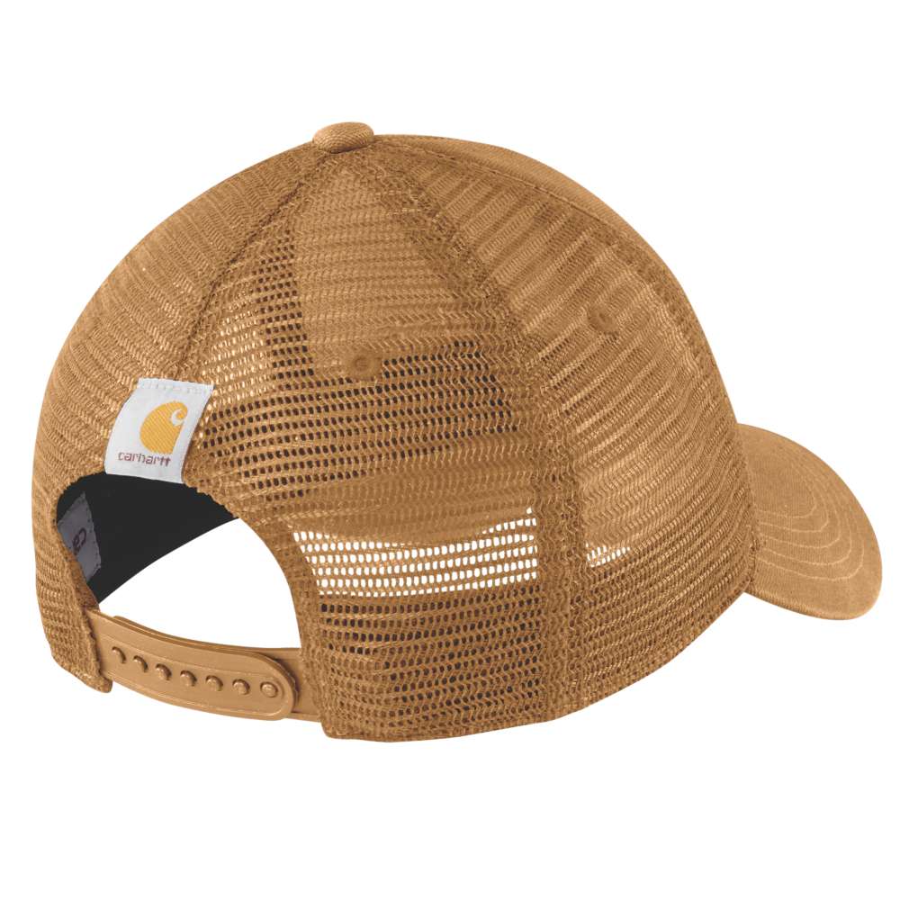 Carhartt Canvas Mesh Back Logo Graphic Cap CARHARTT BROWN OILED WALNUT One Size