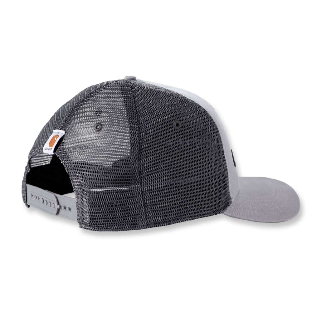 Carhartt Canvas Mesh Back Logo Graphic Cap ASPHALT BLACK One Size