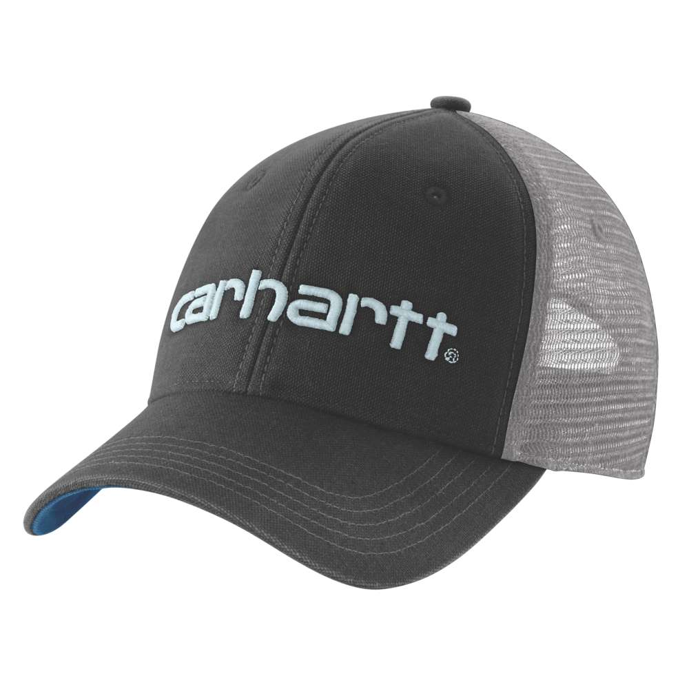 Carhartt Canvas Mesh Back Logo Graphic Cap BLACK DARK HORIZON BLUE One Size