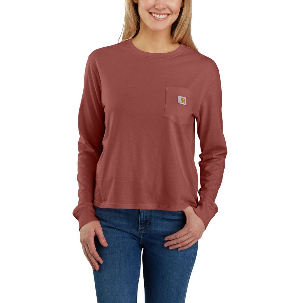 Carhartt Women's Relaxed Fit Lightweight Long-Sleeve Pocket T-Shirt