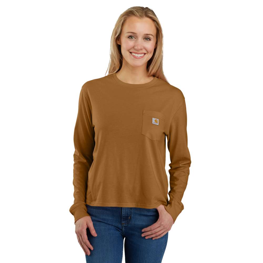 Carhartt Women's Relaxed Fit Lightweight Long-Sleeve Pocket T-Shirt