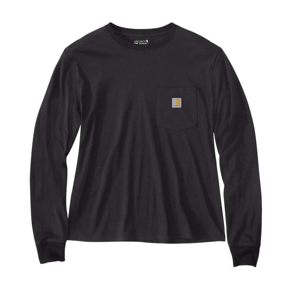 Carhartt Women's Relaxed Fit Lightweight Long-Sleeve Pocket T-Shirt Black