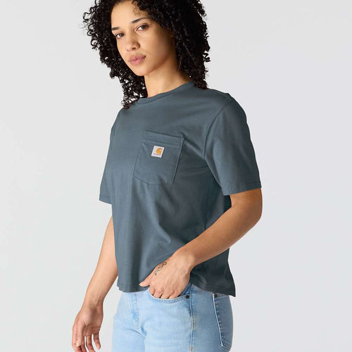 Carhartt Women's Loose Fit Lightweight Short-Sleeve Crewneck T-Shirt Iron Blue
