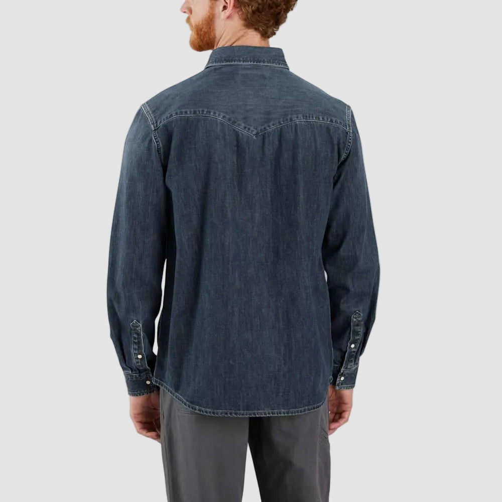 Carhartt Montana Relaxed Fit Midweight Denim Long-Sleeve Snap Front Shirt