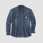 Carhartt Montana Relaxed Fit Midweight Denim Long-Sleeve Snap Front Shirt Wyatt