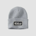 Carhartt Knit Cuffed Script Patch Beanie Heather Gray OS
