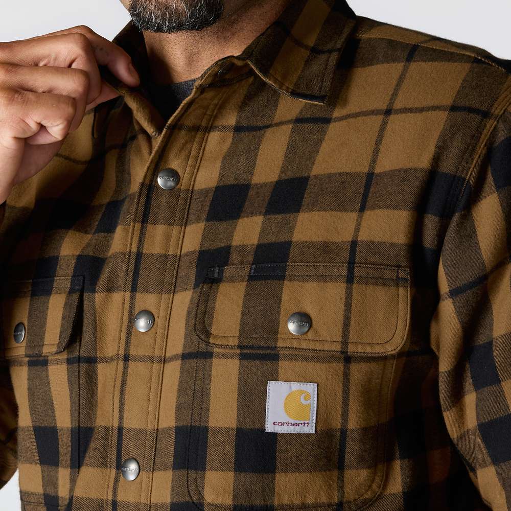 Carhartt Relaxed Fit Flannel Sherpa-Lined Shirt Jacket