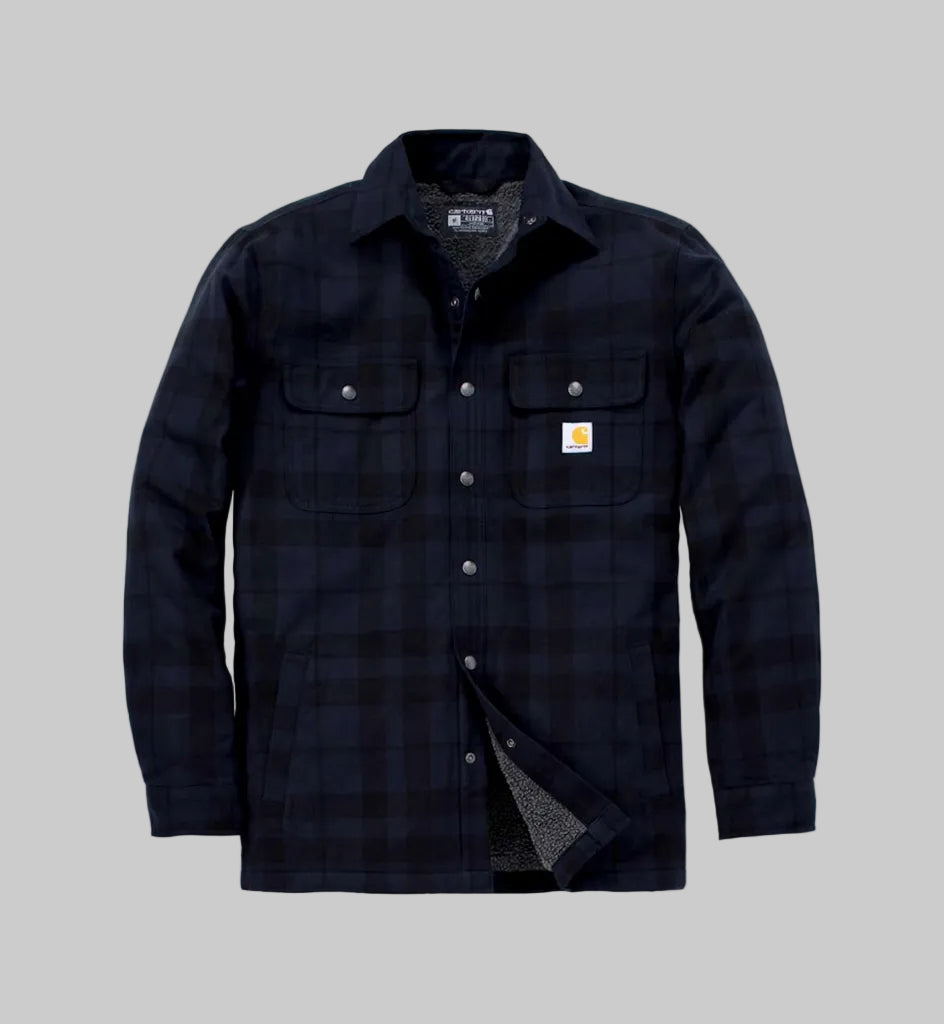 Carhartt Relaxed Fit Flannel Sherpa-Lined Shirt Jacket