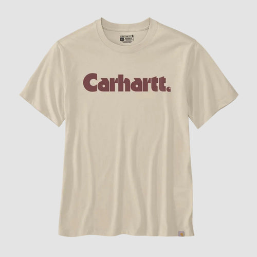 Carhartt Relaxed Fit Lightweight Short-Sleeve Logo Graphic T-Shirt Oat Milk