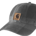 Carhartt Flannel Script Cap Checkered Grey Gravel OS