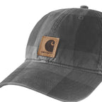 Carhartt Flannel Script Cap Checkered Grey Gravel OS