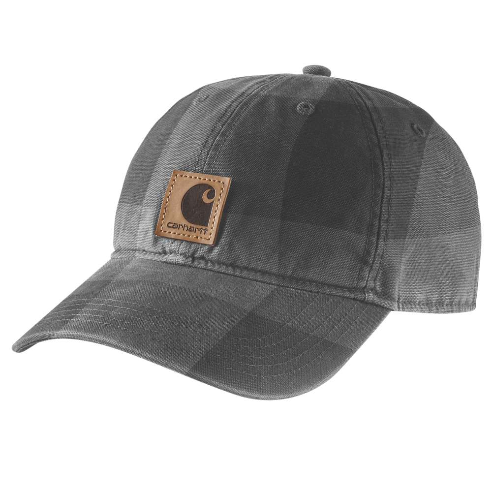 Carhartt Flannel Script Cap Checkered Grey