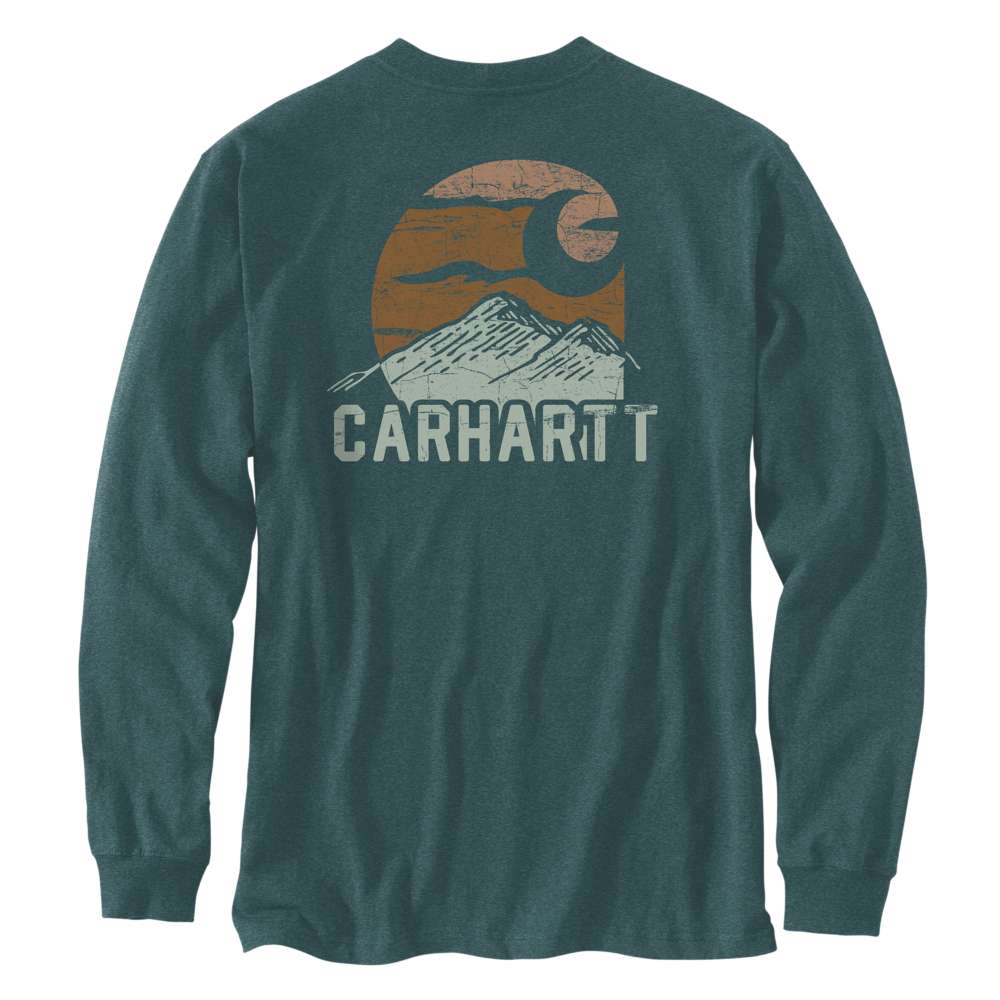 Carhartt Relaxed Fit Heavyweight Long-Sleeve Mountain Graphic T-Shirt