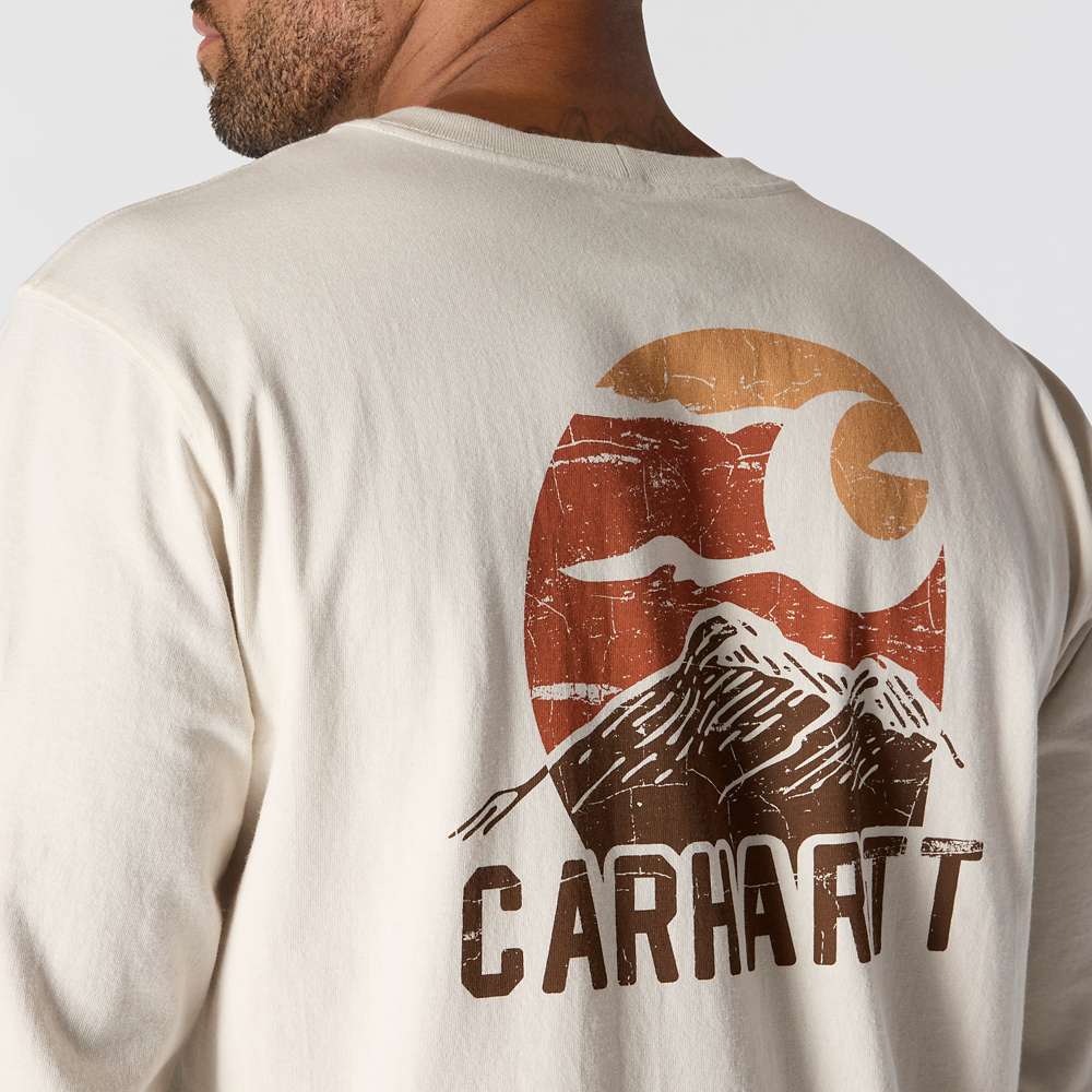 Carhartt Relaxed Fit Heavyweight Long-Sleeve Mountain Graphic T-Shirt