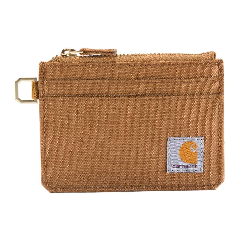 Carhartt Nylon Duck Zippered Card Keeper Wallet Carhartt Brown One Size