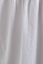 Lea Recycled Cotton Square Neck Short Sleeve Blouse - White