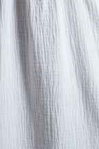 Abinaya Double Gauze Short Sleeved Shirt - White