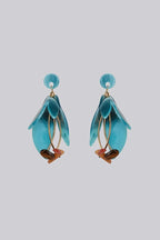 Louche Elisha Tortoise Shell Flower Earrings