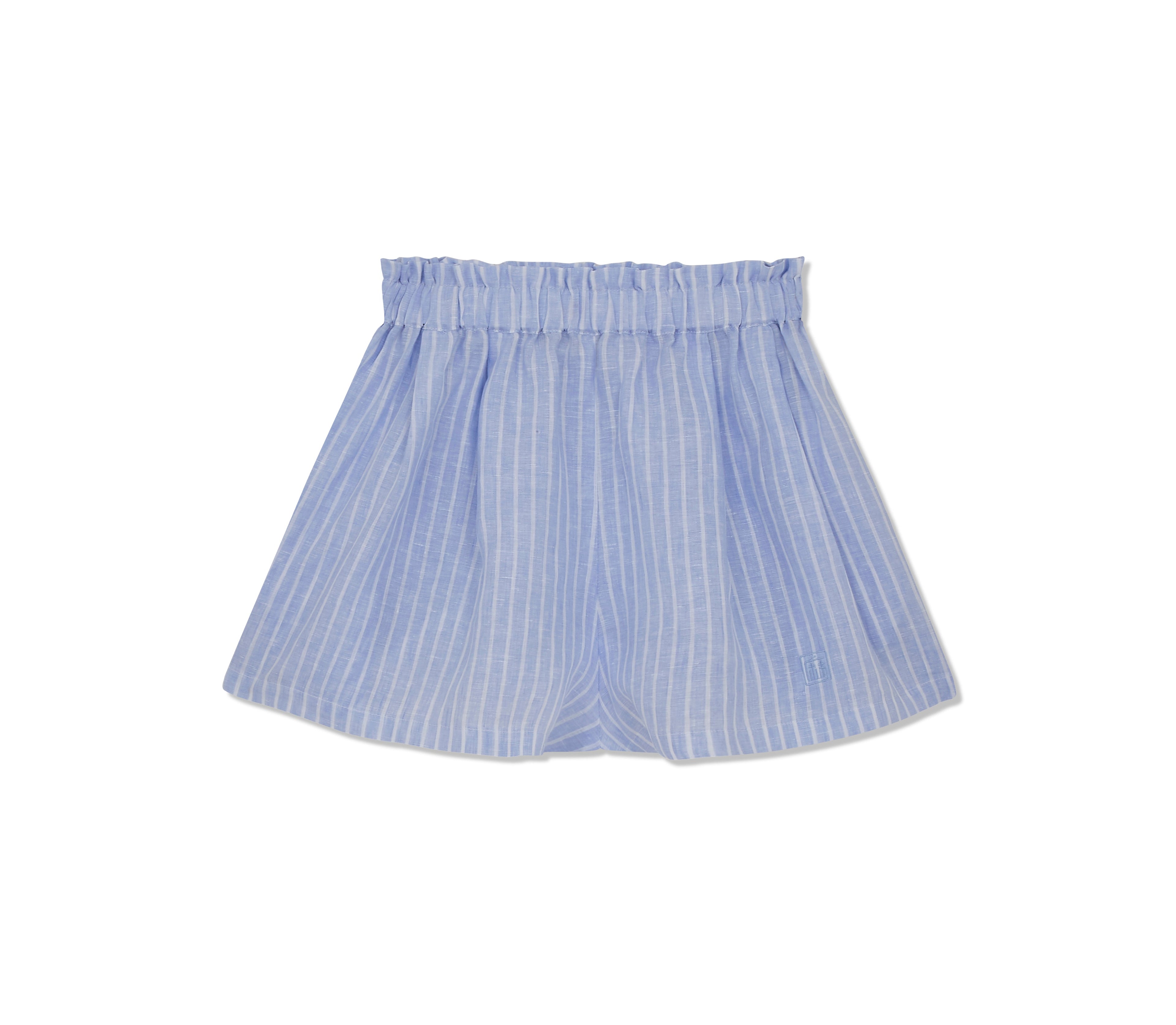 Olivia Linen Shorts - Baby Blue Stripe