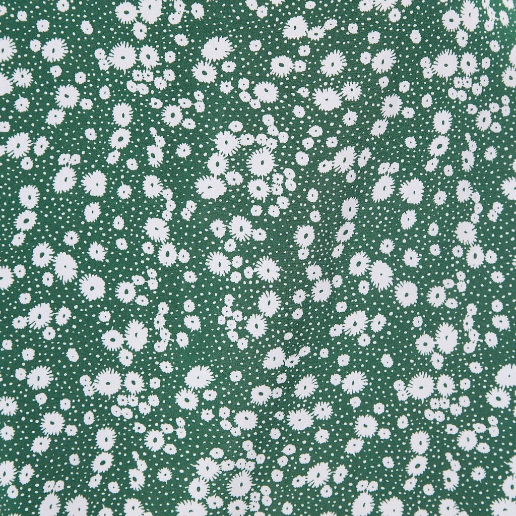 Corina Flower Dot Print Midi Tea Dress - Green