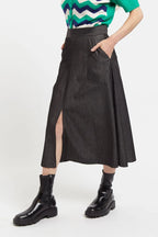 Louche Francoise Chambray Midi Skirt