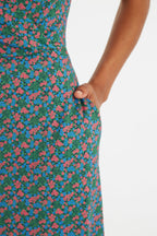 Frankie Spring Bloom Wrap Mini Jersey Dress