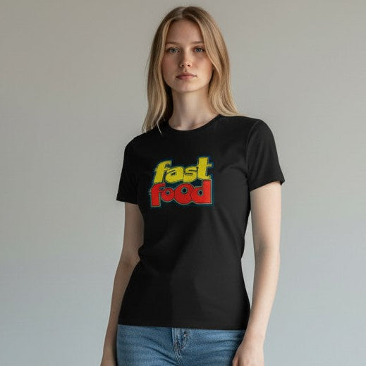 Brag Vintage Fast Food Fitted T-Shirt