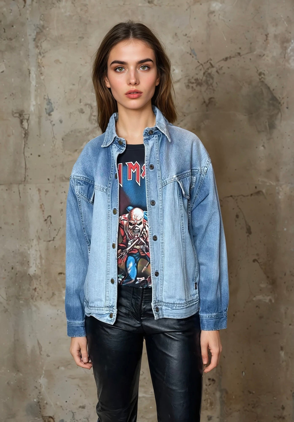 Rare Original Vintage 1980's Biba Blue Denim Jacket UK 8 - 14