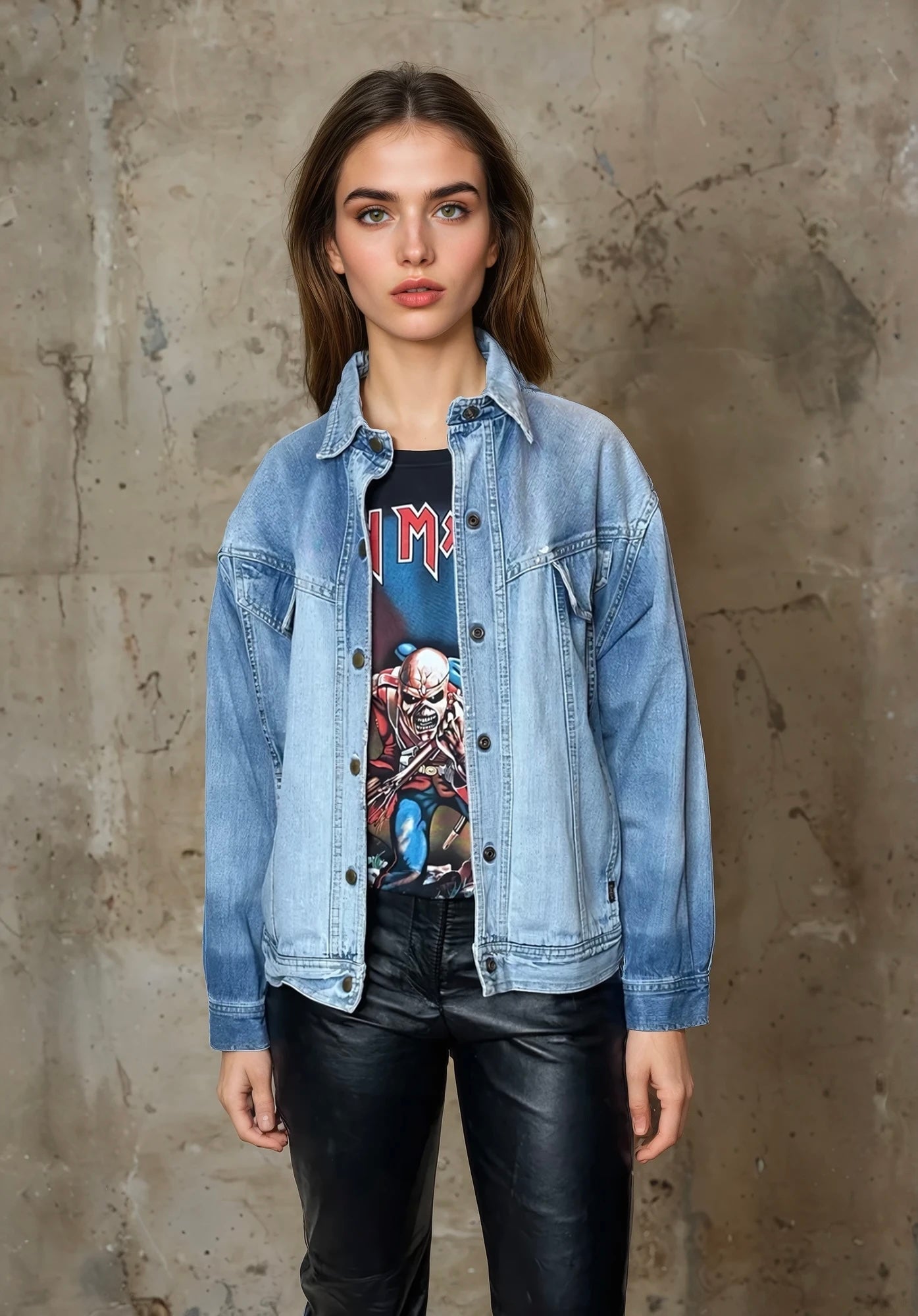 Rare Original Vintage 1980's Biba Blue Denim Jacket UK 8 - 14